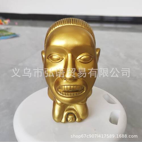 跨境新款钥匙扣独眼将军创意合金钥匙扣内含铃铛金属工艺品树脂