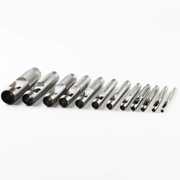 厂家直器12PC皮带冲12PC皮皮打革孔工具DIY空心冲供皮革冲子