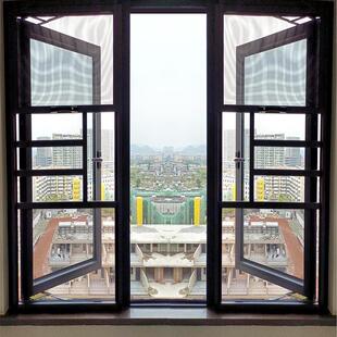 免打孔边框铝材蚊帐窗户合金不锈钢丝金刚网防护蚊虫推拉式纱窗