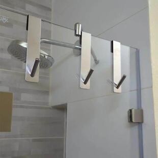 Stainless Steel Over Glass Door Shower Door Back淋浴门挂钩