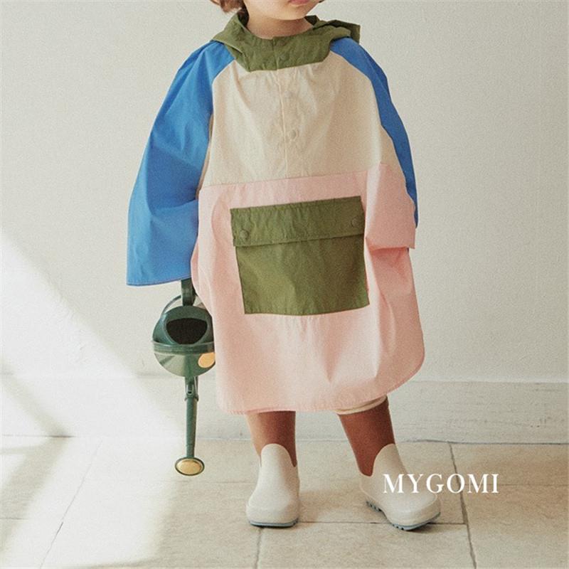 韩国ins儿童雨衣男童女童防雨服2023幼儿园宝宝上学斗蓬式雨披