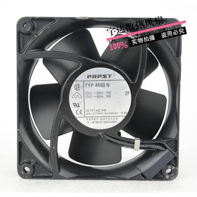 德国PAPST1203812CM全金属耐高温220V交流散热风扇TYP4650N