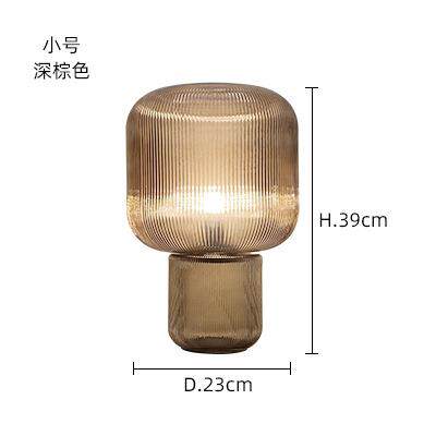 玻璃台灯床头灯北欧时尚创意设计师样板间客厅卧室艺术led可调光