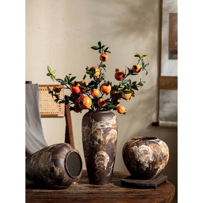 景德镇陶瓷复古怀旧花瓶中式客厅插花摆件玄关电视柜侘寂风装饰品,家居饰品,仿真花/假花,淘宝优惠券,粉丝福利购,淘宝优惠卷