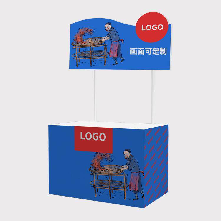 超市铁质广告促销台便携式展示架商场移动展桌试吃折叠促销桌