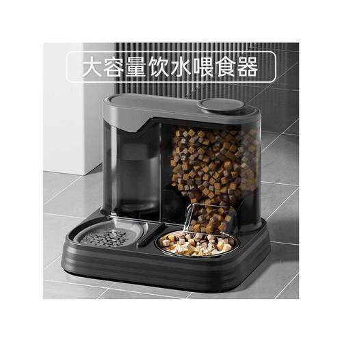 新款自动猫咪喂食器狗碗宠物碗猫盆二合一饮水机猫碗宠物用品