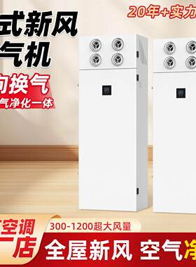 新风系统柜式新风换气机家用室内柜式AllPM换气机空气净化机