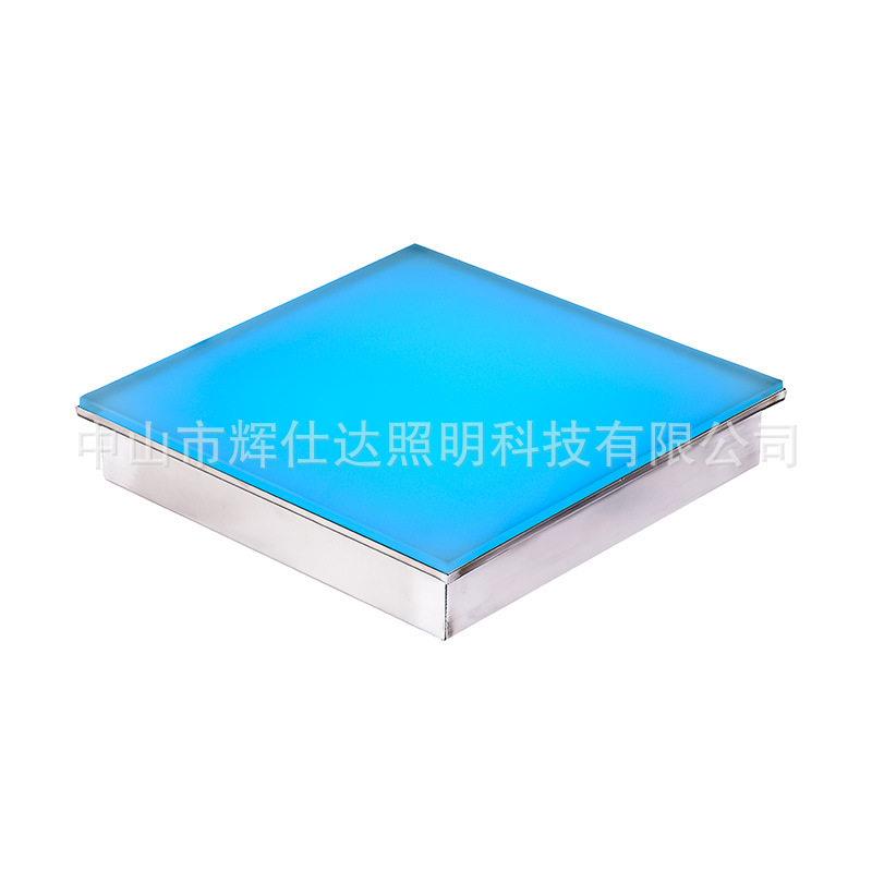 厂家现货600*600*H60MM广场发光重力感应地砖灯不锈钢地砖灯