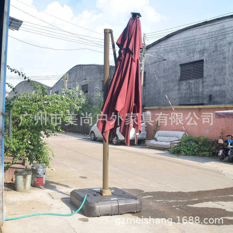 户外遮阳伞带太阳能LED灯 配水箱 适用别墅花园 旅游景区休闲伞
