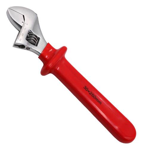 TOOLTIME图泰绝缘浸塑活扳手VDE认证耐压1000V电工专用绝缘活扳手