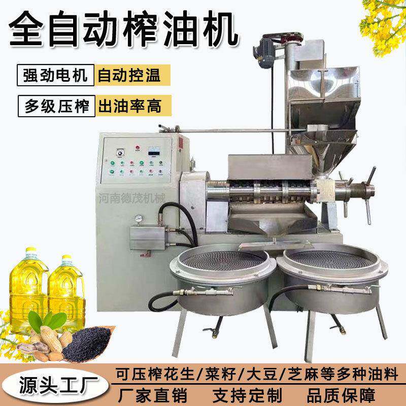 全自动花生榨油机大型商用液压榨油机设备小型家用不锈钢榨油机器