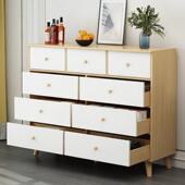 纳见详情美式 美式 斗柜九斗家柜用卧室柜储物简约美甲展示架抽屉式