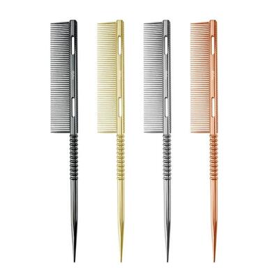 Aluminium Fine Hair Comb Rat Tail Hairdressing Combs Hair Cu
