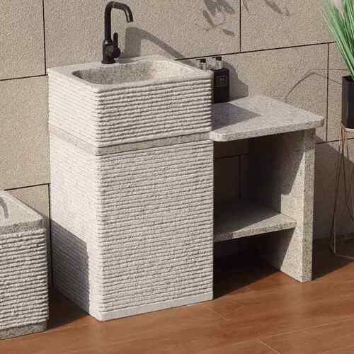 户外石材洗手台盆一体大理石洗手池花园室外阳台花岗岩庭院子水槽