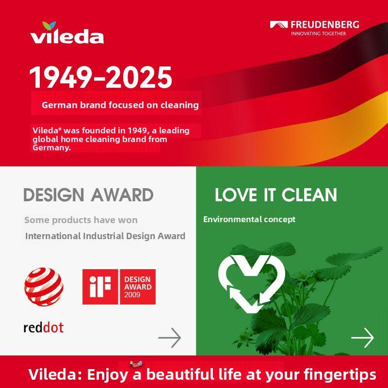 Vileda平拖把夹抹布2025新家用拖把网懒手洗拖把拖地