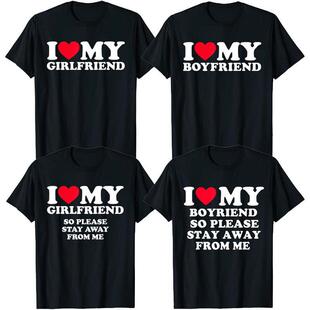 100 Cotton I Love My Hot Girlfriend Heart Gf T-Shirt