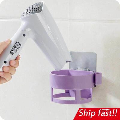 wall cabinet hair dryer holder blower hanger metal hooks