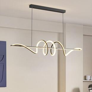 极简设师餐厅吊灯现代网简约创74意长条餐桌饭厅灯爆款 红计吧台灯