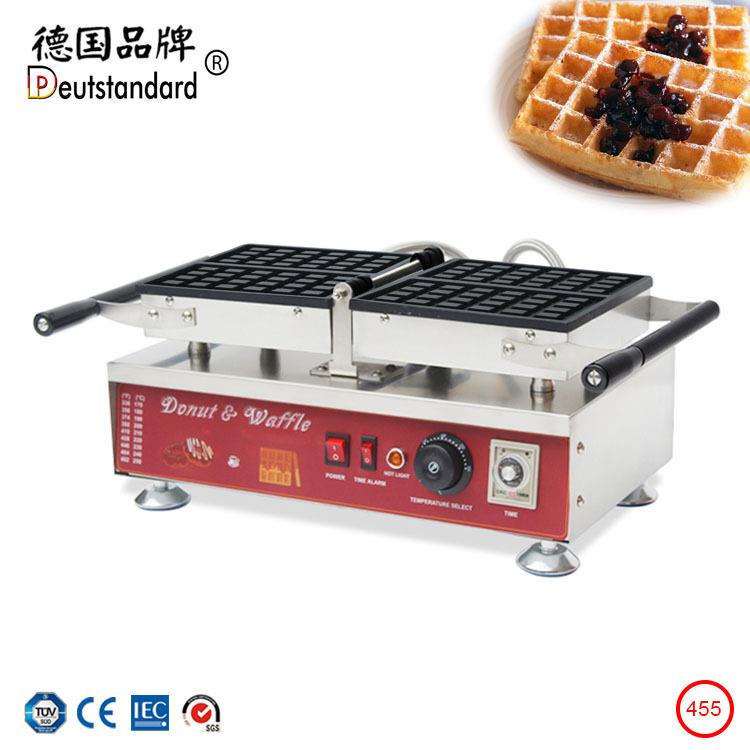 双面反转华夫炉华夫饼膨化机松饼机方形格子烤炉煎烤食品级