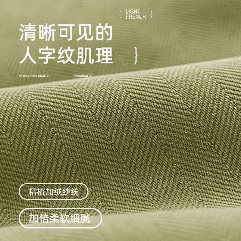 人字尼加厚高端雪尼尔窗帘纯色现代简约2025客厅飘窗遮光柯桥工厂