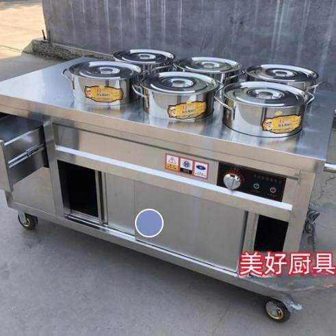 商用不锈钢保温粥车早餐车流动摆摊粥车小车美食车营养粥车外送车