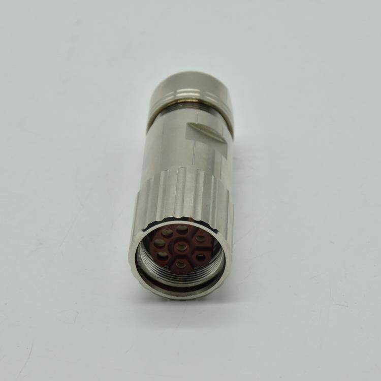 西赛姆M23电源连接器 M23-8P高负载直式电缆母插头圆形航空插头