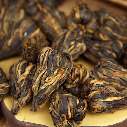云南红茶 红塔单芽茶 宝塔红茶沱 手工茶金丝滇红茶叶