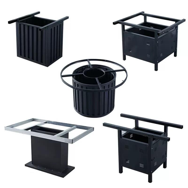 定制火锅铁桶加厚支架圆桌方桌子腿折叠架箱式底座餐桌餐台脚架子