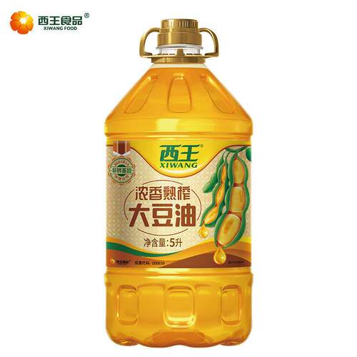 西王浓香熟榨大豆油5L 精选原料 非转基因 蒸炒熟榨 物理压榨正品