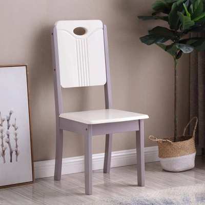 木头全餐椅餐桌凳子现代软餐厅实木白色包简约靠背椅家用吃饭椅子