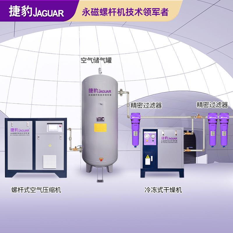 捷豹空压机22KW 永磁变频螺杆式空气压缩机一套37千瓦螺杆机