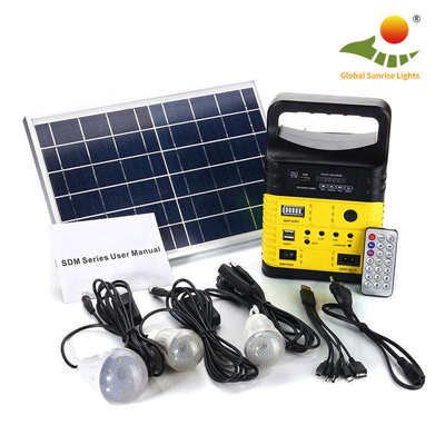 solarlight太阳能发电系统LED照明灯户外野营太阳能10W一拖三3790