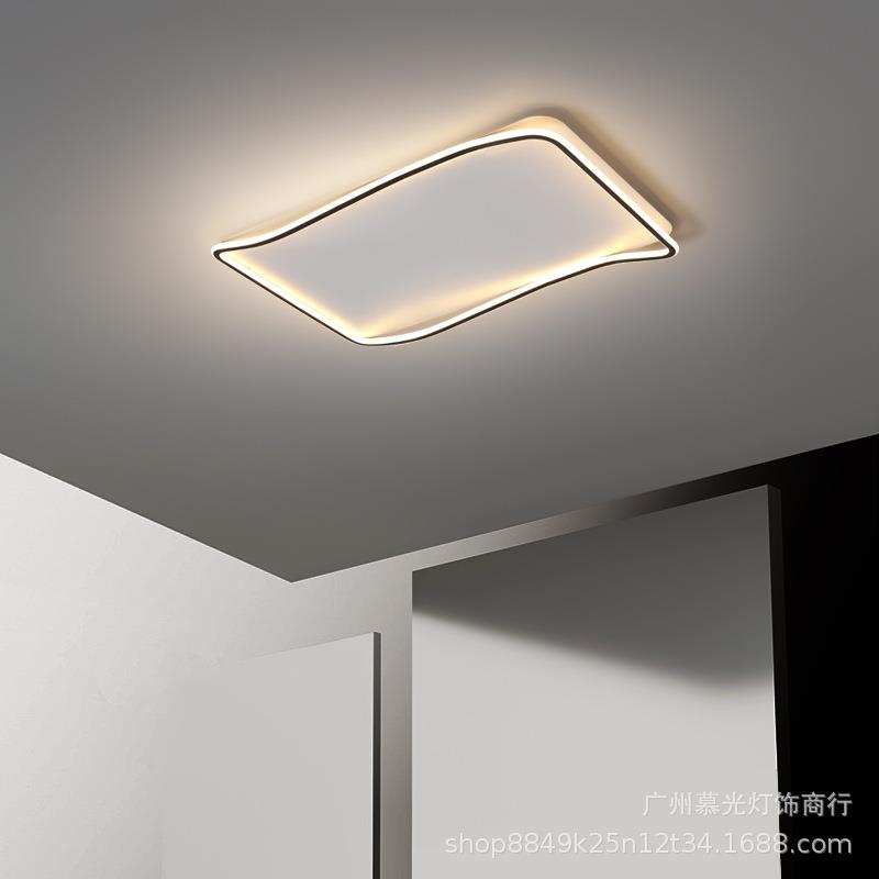 客厅大灯2021年新款 北欧简约现代大气主灯极简长方形led吸顶灯具