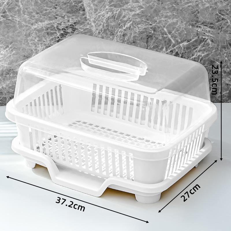 厨房台面沥水碗筷收纳盖子碗架