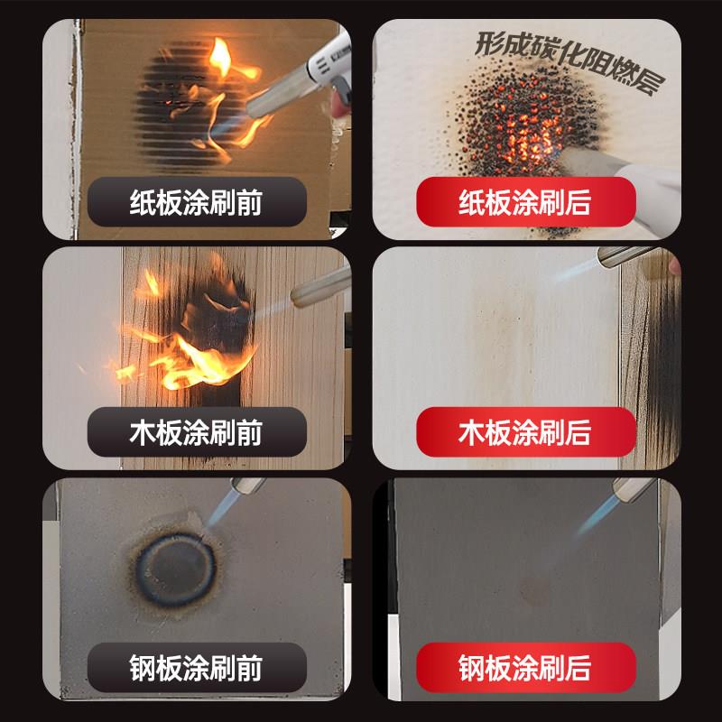 防火料燃阻燃木材防火漆涂电缆钢结防火涂料构阻剂油漆室内室外阻