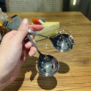 简约可爱网红吃饭成人汤匙长柄大勺子 不锈钢勺子家用韩式