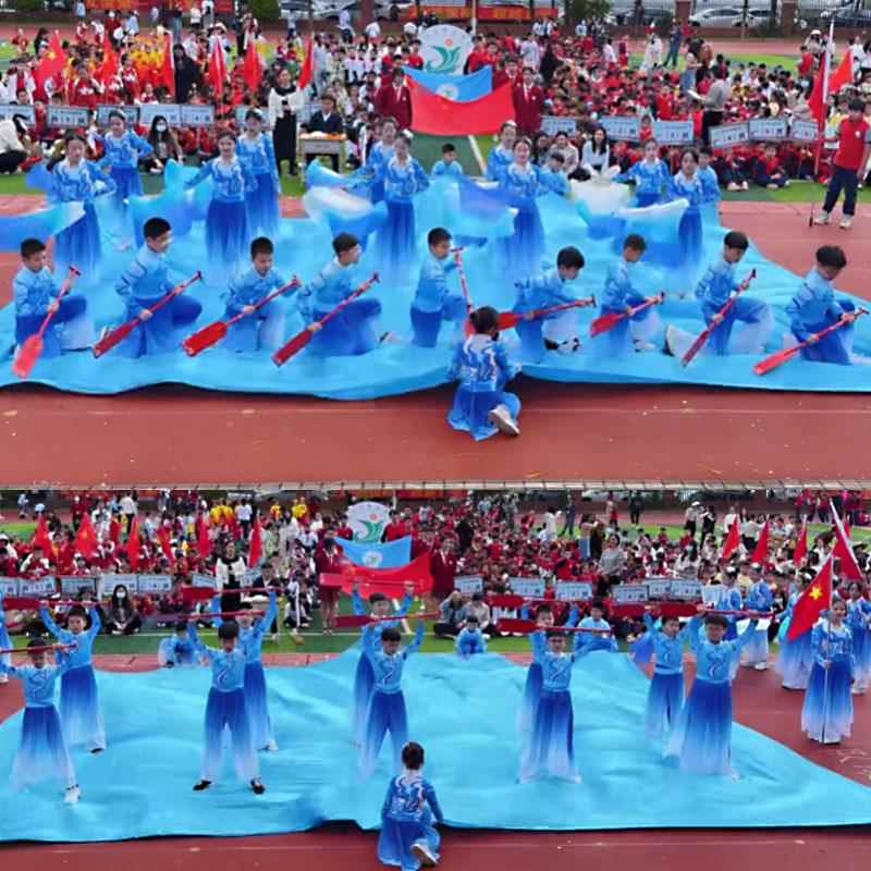 高档蹈乘风破演出服扬帆起运航元旦中国风大气舞服校动浪会开幕式