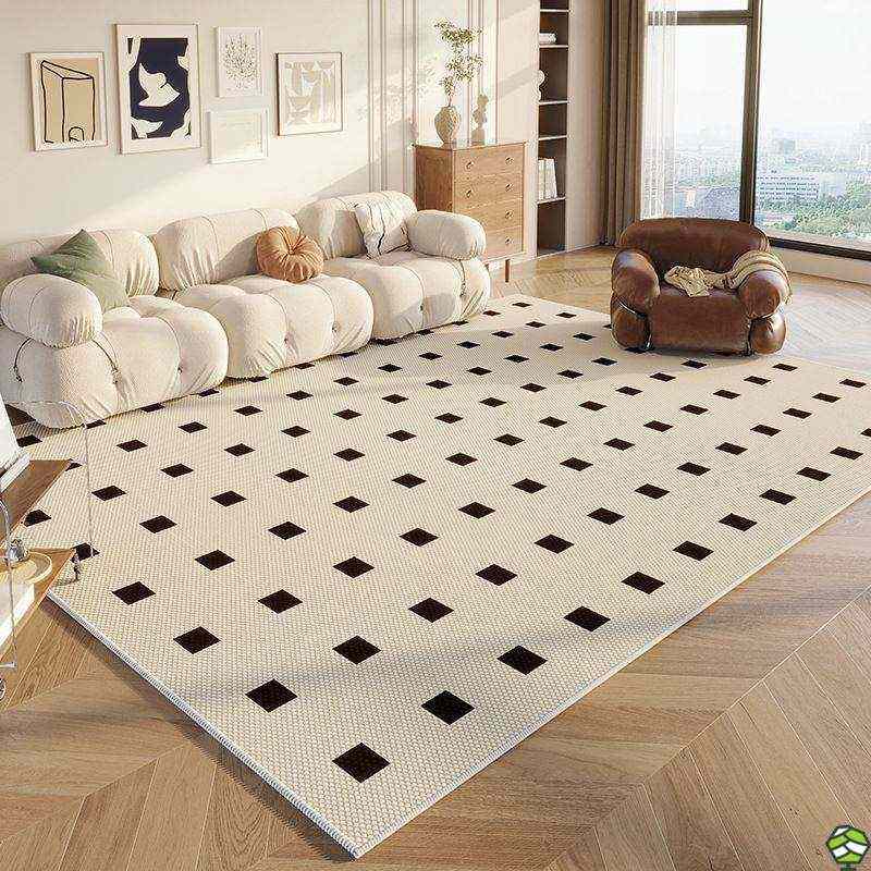 地毯客厅耐脏易打理现代简约格子圈绒隔凉地毯家用茶几防滑地毯,居家布艺,地毯,淘宝优惠券,粉丝福利购,淘宝优惠卷