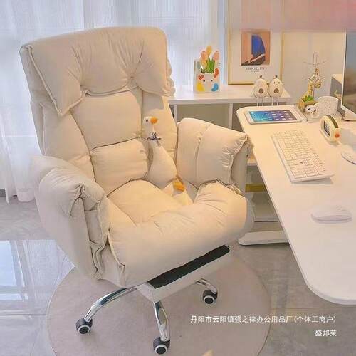 电脑椅子懒人沙发椅久坐电竞椅家用椅靠背可躺升降办公直播椅无钢