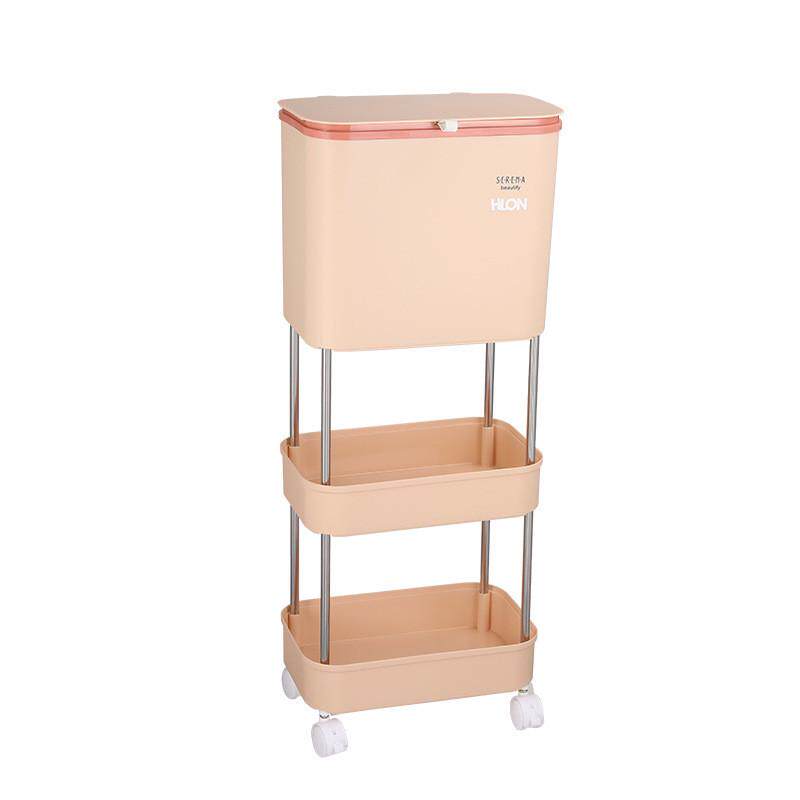 多层推车式置物架分类垃圾桶家用厨房干湿分离带盖厨余垃圾收纳桶,家庭/个人清洁工具,垃圾桶,淘宝优惠券,粉丝福利购,淘宝优惠卷