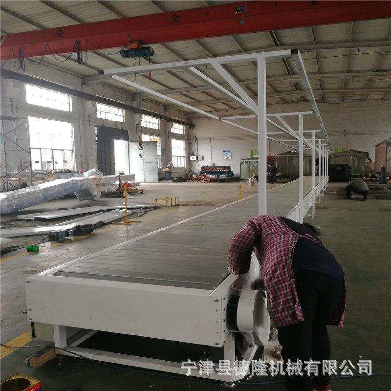 带灯架工具盒链板组装流水线风机空调装配输送设备链板式运输设备