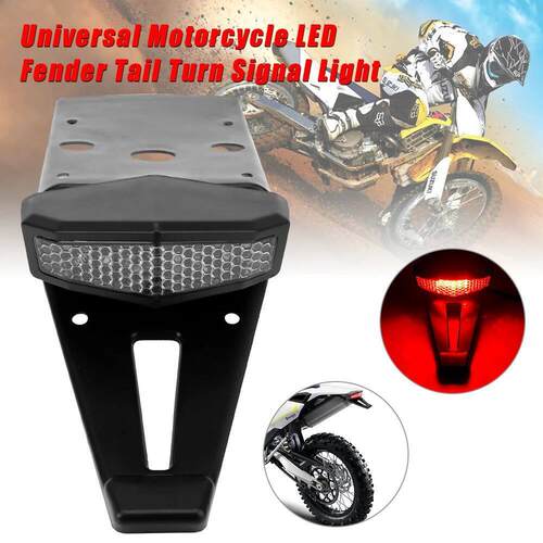 Motorcycle Tail Light With Bracket Universal LED Rear Tail S