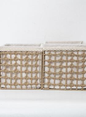 箱编收纳筐可折叠收纳盒抽屉式收纳理篮MSSNL织整储物脏衣篮