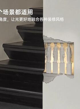 女神柱壁宿灯感应石夜走廊灯楼梯膏灯嵌入式墙角内嵌壁TLR龛民氛