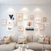 创意挂相片相册004墙照片墙墙组合打孔简约现代装 饰相框客厅免