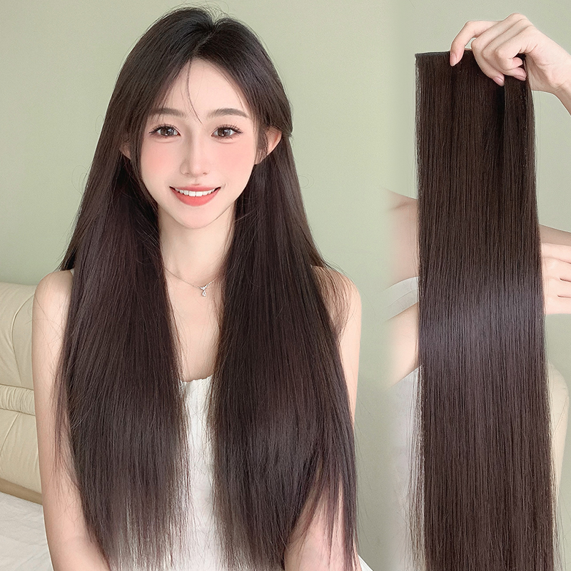 假发片三片式长直发仿真蓬松增发量隐形无痕一片式补发网红接发片