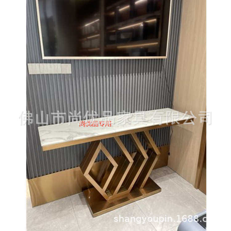 后现代玄关桌靠墙走廊装饰画过道玄关柜现代简约玄关台端景台条案