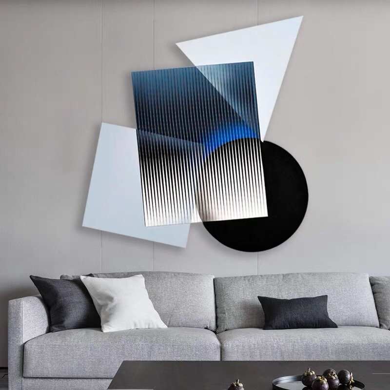 亚克力3D实物装置画轻奢客厅沙发背景墙玄关餐厅样板间艺术挂画