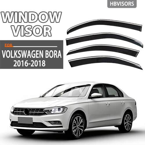 适用于VWBORA宝来不锈钢晴雨挡雨板雨眉侧窗导流板Windowvisor
