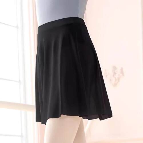 Women Soft Mesh Ballet Skirt Black Dance Skirts Elastic Wais